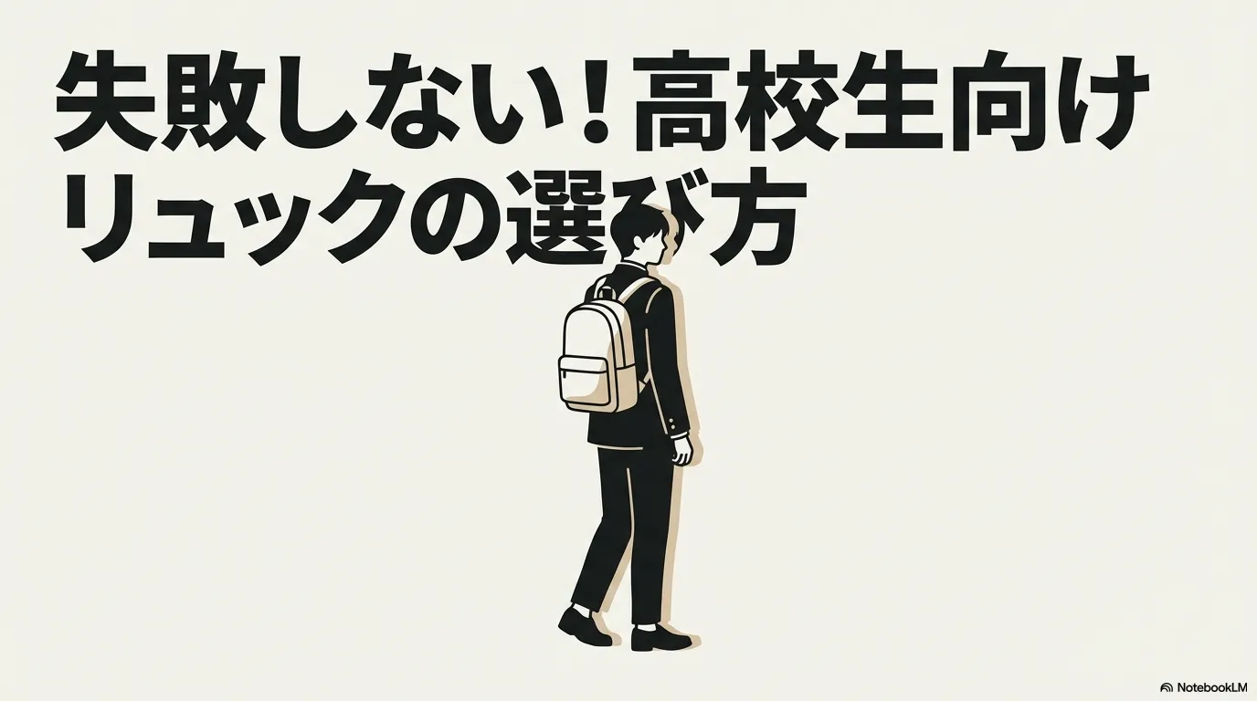 失敗しない高校生向けリュックの選び方のタイトル画像 。