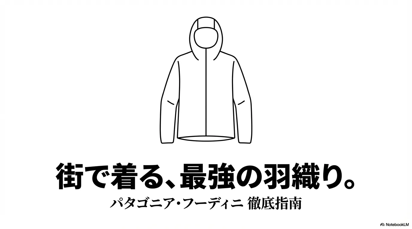 パタゴニアのフーディニ・ジャケットを街着として活用するための徹底解説ガイドの表紙画像。
