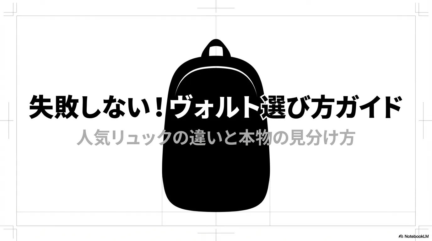 ノースフェイスのVAULT選び方と人気リュックの違い・本物の見分け方ガイド