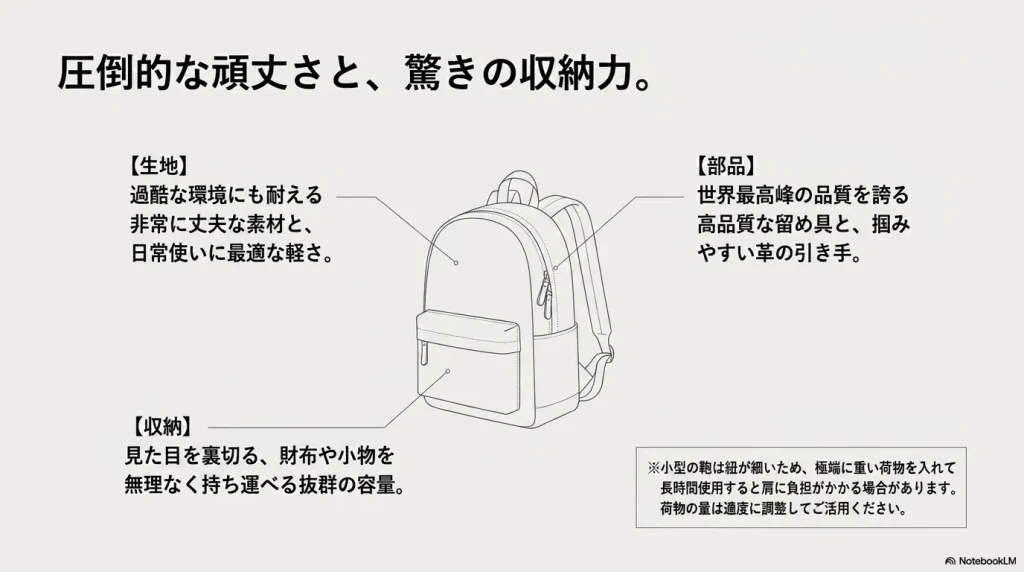 丈夫な素材と高品質なパーツを備え、見た目以上の収納力を持つガーデンタペストリー柄バッグの機能性