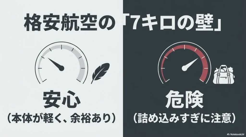 LCCの機内持ち込み7kg制限に対するコンパス30と40の重量の余裕