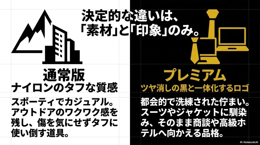コンパス40の決定的な違いは素材と印象。スポーティな通常版と都会的なプレミアム仕様の比較