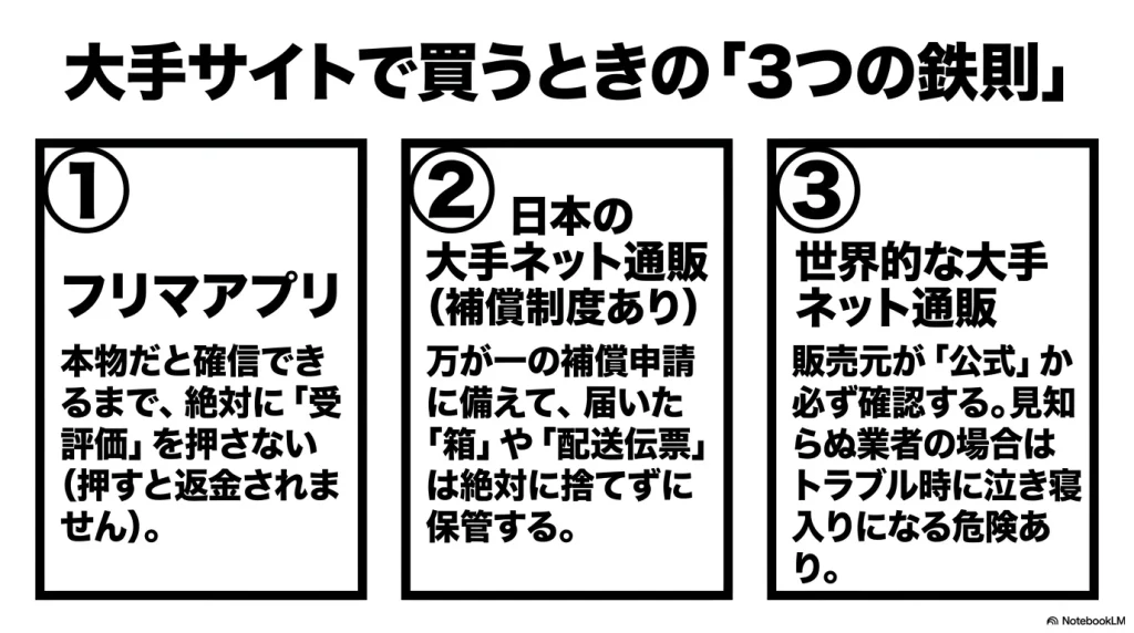 フリマアプリや大手ネット通販でホカオネオネを買うときの3つの鉄則
