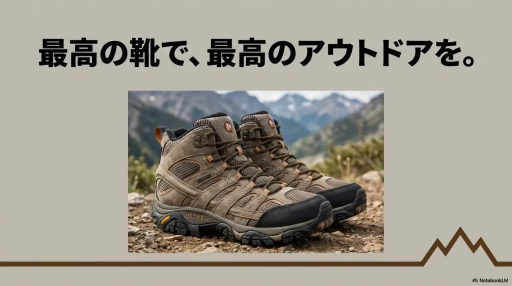 : 最高の靴で最高のアウトドアを楽しむためのメッセージ