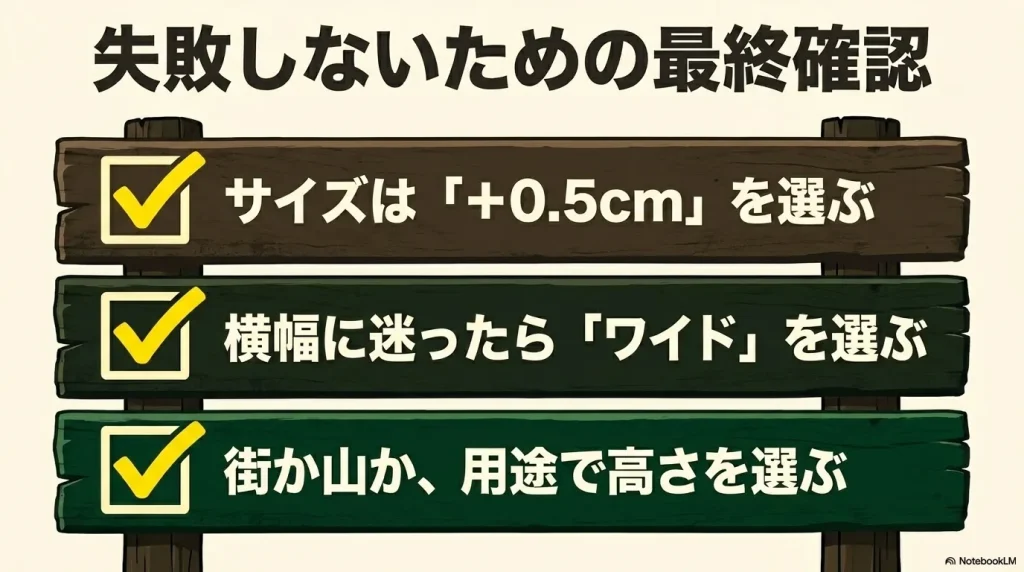 サイズ、横幅、高さの選び方をまとめた失敗しないための最終確認リスト